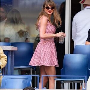 Reformation Sora Linen Dress Red - Size 12 as seen on Taylor Swift
